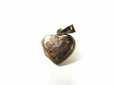Vintage Sterling Silver Heart Charm / Locket By MBS 7715