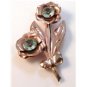 Vintage Sterling Silver Gold Vermeil Flower Brooch