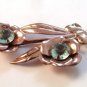Vintage Sterling Silver Gold Vermeil Flower Brooch