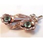 Vintage Sterling Silver Gold Vermeil Flower Brooch