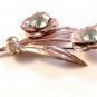 Vintage Sterling Silver Gold Vermeil Flower Brooch