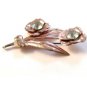 Vintage Sterling Silver Gold Vermeil Flower Brooch