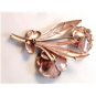 Vintage Sterling Silver Gold Vermeil Flower Brooch