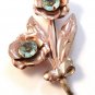 Vintage Sterling Silver Gold Vermeil Flower Brooch