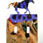 Wild Horse Double Light Switch Cover Plate by Steel Images USA 030315S