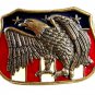 Red White & Blue & American Eagle Belt Buckle 62514