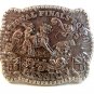 Vintage Mini 1985 National Finals Rodeo Calf Roping Belt Buckle by Hesston