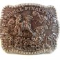 Vintage Mini 1985 National Finals Rodeo Calf Roping Belt Buckle by Hesston