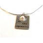 Alexa's Angels Silver Tone Do The Impossible Pearl Pendant / 18" Necklace