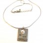 Alexa's Angels Silver Tone Do The Impossible Pearl Pendant / 18" Necklace