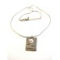 Alexa's Angels Silver Tone Do The Impossible Pearl Pendant / 18" Necklace