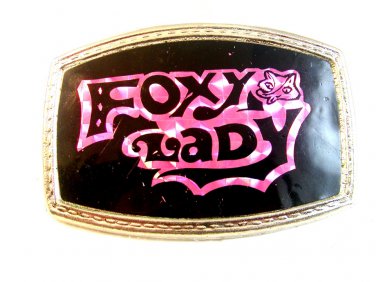 Vintage Foxy Lady Belt Buckle
