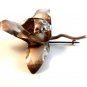 Vintage Handmade Sterling Silver Flower Brooch