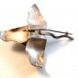 Vintage Handmade Sterling Silver Flower Brooch