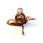 Vintage Handmade Sterling Silver Flower Brooch