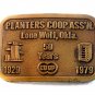 Vintage Planters Coop Ass'n Lone Wolf Ok Belt Buckle by Hit Line U.S.A.