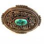 C.M. Yazzie Navajo Silver & Turquoise Belt Buckle
