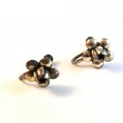 Vintage Sterling Silver Dangley Pierced Earrings