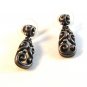 Vintage Sterling Silver Dangley Pierced Earrings
