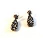 Vintage Sterling Silver Dangley Pierced Earrings