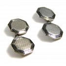 Art Deco Blue Enameled Platinon Cufflinks 22514
