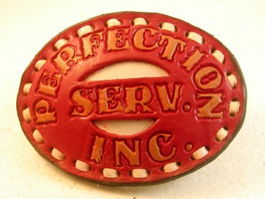 Vintage Perfection Service Inc. Leather Belt Buckle