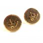 Vintage Gold Tone Gold Club 7th Hole Flag Cufflinks
