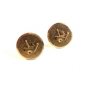 Vintage Gold Tone Gold Club 7th Hole Flag Cufflinks