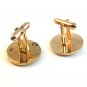 Vintage Gold Tone Gold Club 7th Hole Flag Cufflinks