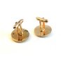 Vintage Gold Tone Gold Club 7th Hole Flag Cufflinks