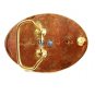 Western Goldtone White Cowboy Riding Broncho Belt Buckle #102113