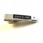 Vintage  Silver Tone Advertising Quick Set Camera Tie Clasp by Robbins Company