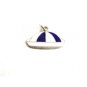 1960's Cap Beanie Hat Blue & White Enamel Charm 61814