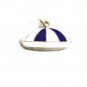 1960's Cap Beanie Hat Blue & White Enamel Charm 61814