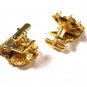 Vintage Goldtone & Orange Wrap Around Cufflinks Unbranded 71415