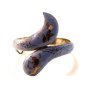 Vintage Siam Snake Sterling Silver Blue Niello Dancer Bracelet
