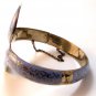 Vintage Siam Snake Sterling Silver Blue Niello Dancer Bracelet