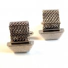 Vintage Silver Tone Wrap Around Cufflinks by Shields
