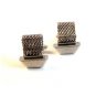 Vintage Silver Tone Wrap Around Cufflinks by Shields