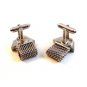 Vintage Silver Tone Wrap Around Cufflinks by Shields