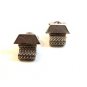 Vintage Silver Tone Wrap Around Cufflinks by Shields