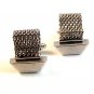 Vintage Silver Tone Wrap Around Cufflinks by Shields