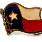 Vintage Gold Tone State of Texas Flag Eagle Belt Buckle
