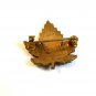 Sterling Silver Gold Vermeil Enameled Canadian Maple Leaf Brooch