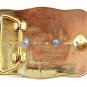 Made in USA Western Goldtone Black Cowboy on Broncho Belt Buckle #102113m