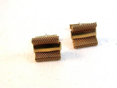 Vintage Swank Gold Tone Wrap Around Cufflinks