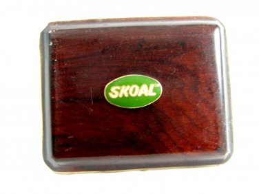Vintage Wood Skoal Chewing Tobacco Belt Buckle