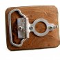Vintage Wood Skoal Chewing Tobacco Belt Buckle