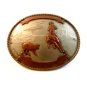 Vintage German Silver Western Cowboy Belt Buckle by Comstock Silversmiths