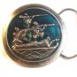 Vintage 4 Hunters Green Enamel Belt Buckle